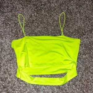 SHEIN neon yellow crop top